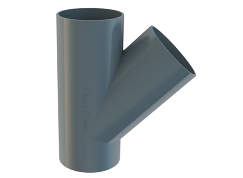 Tee Cabang Besi Tuang Tanpa Soket 45° Bersalut Epoksi & Zink